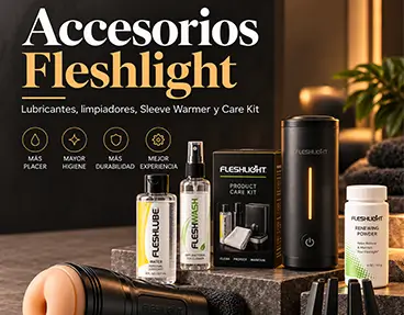 Accesorios Fleshlight: lubricantes, limpiadores, Sleeve Warmer y Care Kit